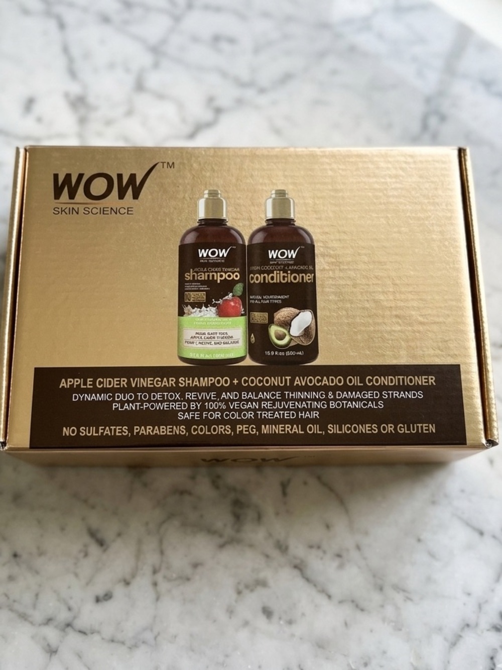 WOW Skin Science Hair Care Box Set Apple cider Vinegar & Coconut Avocado Oil